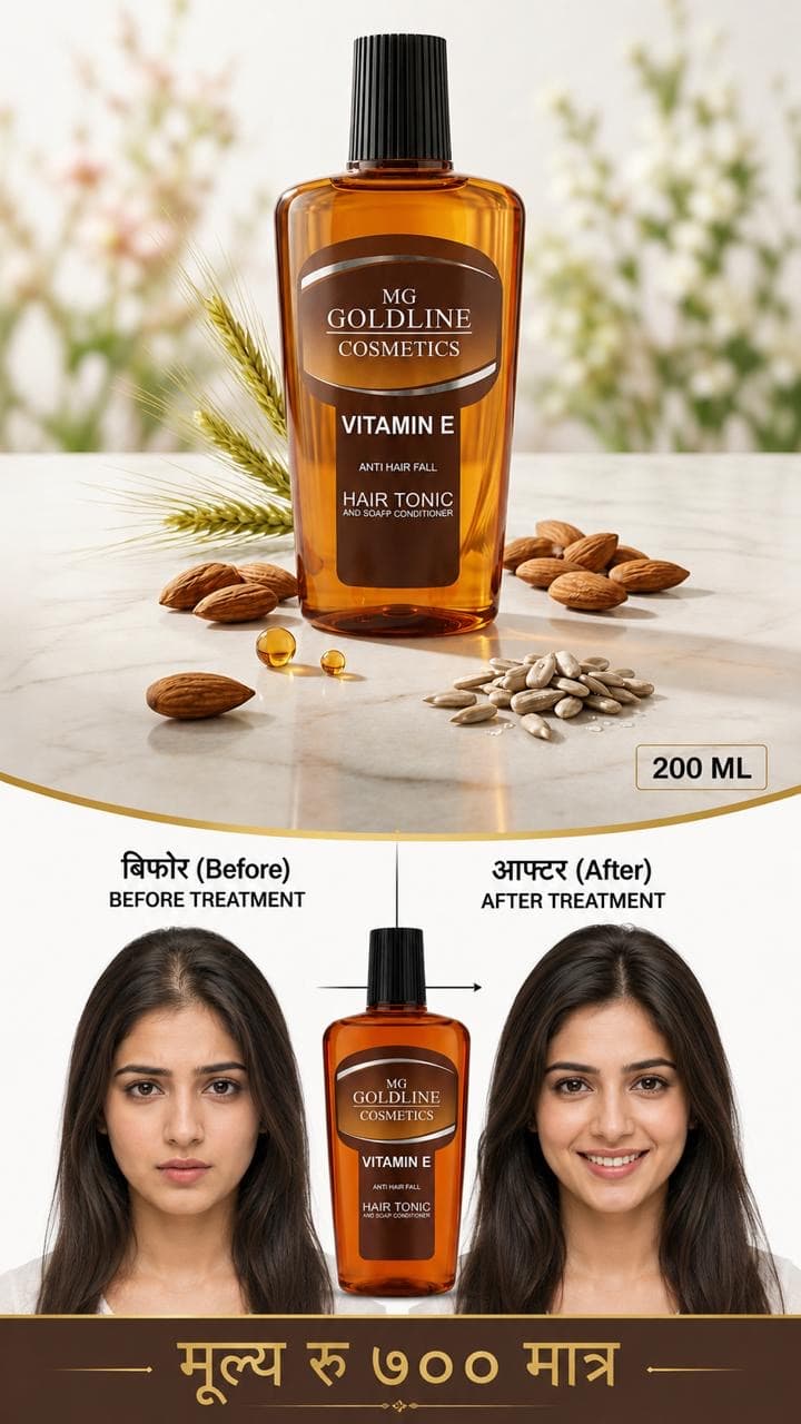 MG Goldline Vitamin E anti hair fall hair tonic 200ML